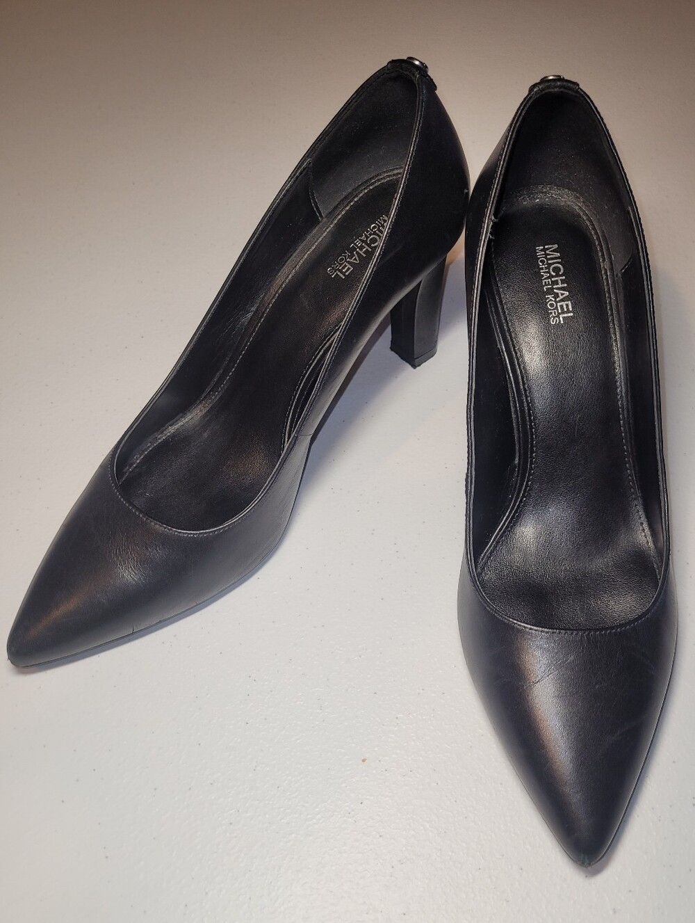 Michael Kors Black Pointed Toe Mid-Heel Pumps, 8.5